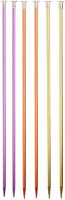 img 4 attached to Boye Anodized Aluminum Metal Knitting Needle Set, 6pc, US Sizes 6'' - 8'' for Precise Knitting Projects