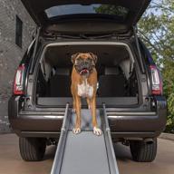 🐶 petsafe happy ride deluxe compact telescoping pet ramp, lightweight aluminum dog ramp - find carrying case & adjustable lengths(28-70 in) logo