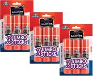 🖍️ elmer's e579 jumbo disappearing purple school glue stick - 9 sticks total (3 packs of 3 sticks), 1.4 ounce logo