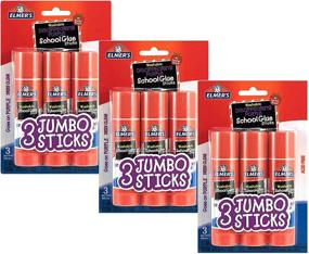 img 4 attached to 🖍️ Elmer's E579 Jumbo Disappearing Purple School Glue Stick - 9 Sticks Total (3 Packs of 3 Sticks), 1.4 Ounce