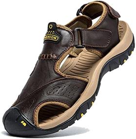 img 4 attached to Xuan Sandles Leather Athletic Fisherman Men's Shoes