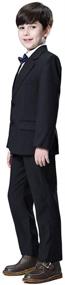 img 2 attached to NIMBLE Boys Baby 3-Piece Formal Suit 👶 Set - Jacket, Vest, and Trousers (2-14 Years), Black