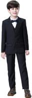 nimble boys baby 3-piece formal suit 👶 set - jacket, vest, and trousers (2-14 years), black logo