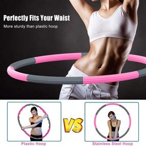 img 1 attached to 🔥 ZltKalze Weighted Exercise Hoop for Adults: Burn More Fat & Boost Fitness with a Sturdy Steel Tube & Soft Foam Workout Hoop - Perfect for Beginners (2.6lb)