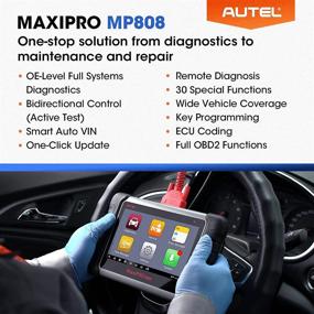 img 2 attached to Продвинутый диагностический сканер Autel MaxiPRO MP808 OBD2 с двунаправленным управлением и программированием ключей - улучшенная версия DS808, такая же мощная, как MS906