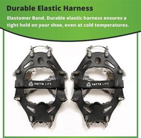 img 2 attached to ❄️ Yatta Life 14-Spikes Ice Grip Snow Cleats: Heavy Duty Trail Spikes for Safe Walking, Jogging, and Hiking on Snow and Ice