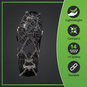 img 3 attached to ❄️ Yatta Life 14-Spikes Ice Grip Snow Cleats: Heavy Duty Trail Spikes for Safe Walking, Jogging, and Hiking on Snow and Ice