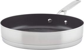 img 4 attached to 🍳 KitchenAid Stainless Steel Nonstick Round Grill Pan/Griddle, 10.25 Inch - 3-Ply Base