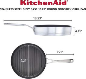 img 3 attached to 🍳 KitchenAid Stainless Steel Nonstick Round Grill Pan/Griddle, 10.25 Inch - 3-Ply Base