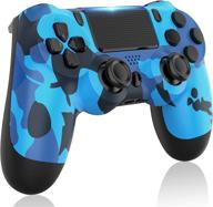 🎮 goldju ps4 wireless controller, gamepad compatible with ps4/ps4 slim/ps4 pro (blue camo) логотип