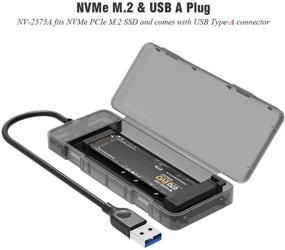 img 3 attached to 💨 High-Speed NVMe M.2 SSD USB 3.1 Gen2 Disk Enclosure - NV-2575A External M2 Adapter with 10Gbps PCIe NVMe Compatibility, Tool-Free Case & Heatsink Included