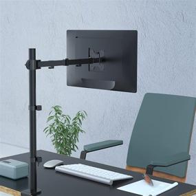 img 2 attached to WALI Extra Tall Single LCD Monitor Mount - Fully Adjustable Desk Mount for Screens up to 27 inches, 22lbs Capacity (Model M001XL) in Black