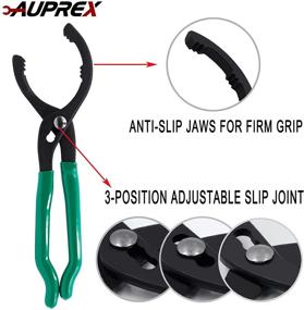 img 1 attached to 🔧 AUPREX 12-inch Three-Position Joint Adjustable Oil Filter Pliers/Wrench: Efficient 2-1/2 to 4-5/8-Inch Oil Filter Removal Tool with Long Anti-Skid Handle