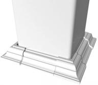 🔳 white 4-piece post trim base for 3.5"-6.5" barrette outdoor living posts (73018131) логотип