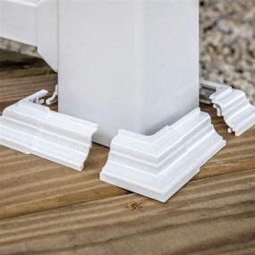 img 1 attached to 🔳 White 4-Piece Post Trim Base for 3.5"-6.5" Barrette Outdoor Living Posts (73018131)