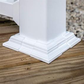 img 2 attached to 🔳 White 4-Piece Post Trim Base for 3.5"-6.5" Barrette Outdoor Living Posts (73018131)