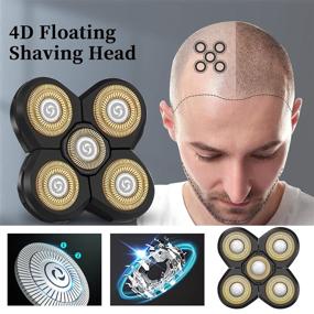 img 2 attached to Roziaplus 5D Electric Shavers Replacement Heads for Men - Bald Head Shaver Blades Electric Razor Replacement