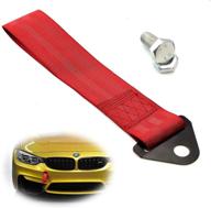 🏎️ ijdmtoy sports red racing style nylon tow strap – universal fit for front or rear bumper logo