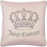 🌸 элегантная декоративная подушка от juicy couture - 1 шт [упаковка из 1], румянец: необходимо для шикарного интерьера логотип