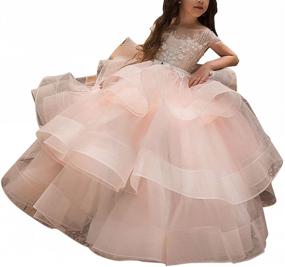 img 3 attached to 👗 Stunning WDE Pageant Dresses: Perfect for Wedding, Communion & Girls' Clothing