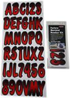 🚤 high-quality series 200 factory matched boat & pwc registration number kit (red/black), 3-inch logo