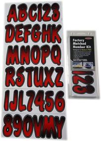 img 1 attached to 🚤 High-Quality Series 200 Factory Matched Boat & PWC Registration Number Kit (Red/Black), 3-Inch