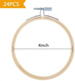 img 3 attached to 🧵 Caydo 24-Piece 4 Inch Embroidery Hoops: Bulk Wholesale Cross Stitch Hoop Rings for Art Craft, Sewing, and Christmas Decoration