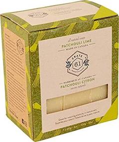 img 1 attached to Crate 61 Patchouli Lime Soap 3-Pack: Vegan Cold Process Soap with Premium Essential Oils for Men and Women, Face and Body - ISO 9001 Certified Manufacturer