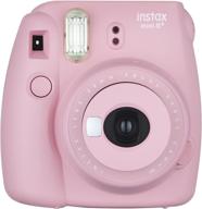 📸 fujifilm instax mini 8+ (strawberry) camera with self shot mirror for selfies - international version (no warranty) logo
