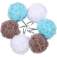 🛀 set of 6 bath loofah shower sponge pouf body scrubber exfoliator scrubber balls optimized for effective seo logo