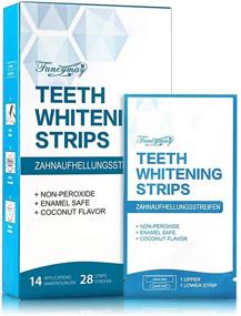 img 1 attached to Get Brighter Smiles with Fancymay Non-Slip Teeth Whitening Strips, Infused with Coconut Oil - 14 Treatments, 28 Strips