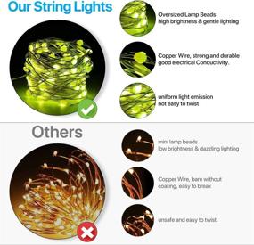 img 2 attached to 🔮 Versatile LED Smart Fairy Lights: 33ft Copper Wire String Lights with Remote & Timer – Perfect for Bedroom, Outdoor, Wedding, Birthday, Party, Independence Day, Christmas Decoration