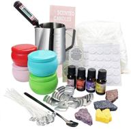 ultimate diy soy candle making supplies kit, aromatherapy scented candle making set for novice adults, inclusive of 1.8lb pure soy wax, melting pot, natural candle wicks, fragrances, vibrant candle dyes, tin jars & much more logo