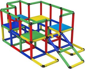 img 1 attached to 🏗️ Funphix Jumbo 467 Piece Construction Toy Set - Build Play-Structures for Indoor and Outdoor Fun