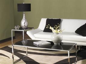 img 1 attached to 🔲 Contemporary Black Glass Top End Table with Chromed Steel Base by OSP Home Furnishings