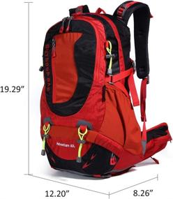 img 3 attached to 🎒 Hiking Backpack Waterproof Outdoor Internal Frame Backpacks for Men and Women - Ideal for Travel, Camping, and Climbing (DV2003-Red-New)