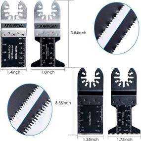 img 3 attached to 🔧 Pondelo Universal Multitool Quick Blade Kit - Bimetal Oscillating Saw Blades for Skillful Metal and Wood Cutting, Compatible with Bosch, Dremel, Master, Ridgid, Ryobi, Milwaukee, Rockwell, Fein, Multimaster