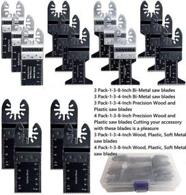 img 1 attached to 🔧 Pondelo Universal Multitool Quick Blade Kit - Bimetal Oscillating Saw Blades for Skillful Metal and Wood Cutting, Compatible with Bosch, Dremel, Master, Ridgid, Ryobi, Milwaukee, Rockwell, Fein, Multimaster