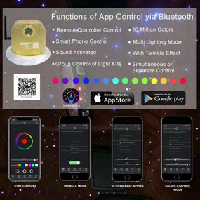 img 2 attached to 🌟 AKEPO 16W RGBW Twinkle Fiber Optic Lights Music + APP Control Star Ceiling Light Kit: Perfect for Car & Home Décor, 550pcs 13.1ft/4m Optic Fiber Cable, Remote & LED Light Engine Driver included!