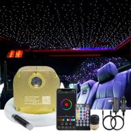 🌟 akepo 16w rgbw twinkle fiber optic lights music + app control star ceiling light kit: perfect for car & home décor, 550pcs 13.1ft/4m optic fiber cable, remote & led light engine driver included! логотип