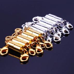 img 1 attached to 5-частый серебряный и золотой магнитный карабинный замок для ювелирных наборов для ожерелий и браслетов