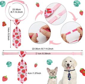 img 1 attached to 🌺 36-Piece Hawaii Summer Style Pet Tie Set: Includes 18 Adjustable Pet Neck Ties and 18 Dog Bow Ties Collars for Casual Wearing by Dogs and Cats with Cute Patterns