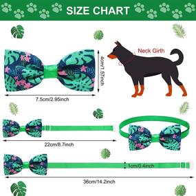 img 3 attached to 🌺 36-Piece Hawaii Summer Style Pet Tie Set: Includes 18 Adjustable Pet Neck Ties and 18 Dog Bow Ties Collars for Casual Wearing by Dogs and Cats with Cute Patterns