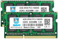 моторный орел 8 гб комплект (2x4 гб) 2rx8 pc3-10600 pc3-10600s ddr3 1333 мгц sodimm 204 контакта 1 дюйм логотип