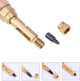 img 2 attached to Japanese Screw Punch: 6 Tips Sizes 1.5-4mm for Versatile Screw Hole Punching - Ideal Tool for Sewing Leather, Paper Craft, and Bookbinding