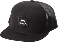 rvca adjustable snapback trucker charcoal outdoor recreation logo