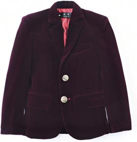 img 2 attached to Boys' Clothing: Royal Velvet Blazer Winter Jacket