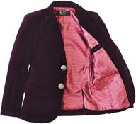 boys' clothing: royal velvet blazer winter jacket logo