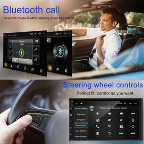 img 1 attached to 🚗 ANKEWAY Double Din Android Car Stereo with GPS/HiFi/WiFi/Bluetooth/RDS/FM, 7 Inch 1080P HD Touch Screen Car Radio Bluetooth Multimedia Player Supports Mirror Link for Android and iOS, Backup Camera and Dual USB