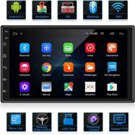 🚗 ankeway double din android car stereo with gps/hifi/wifi/bluetooth/rds/fm, 7 inch 1080p hd touch screen car radio bluetooth multimedia player supports mirror link for android and ios, backup camera and dual usb logo